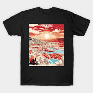 Pamukkale Turkey Sunset Vintage Retro Travel Tourism T-Shirt